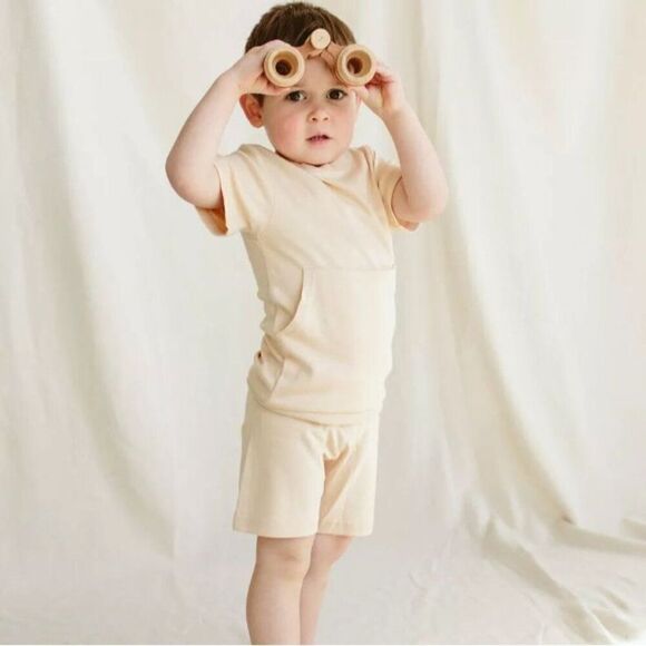 NWT! Goumi Viscose + Organic Cotton Short-Sleeve Biker Set Size 2T - Picture 1 of 6